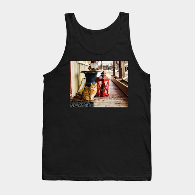 Country Cat Puzzle Tank Top by Robert Alsop